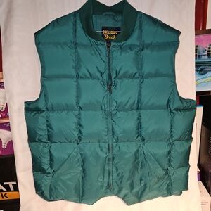 Men's Weather Breaker Green Down Puffer Vest
